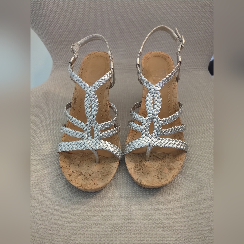 Gianni Bini Sandals Womens 8M Silver